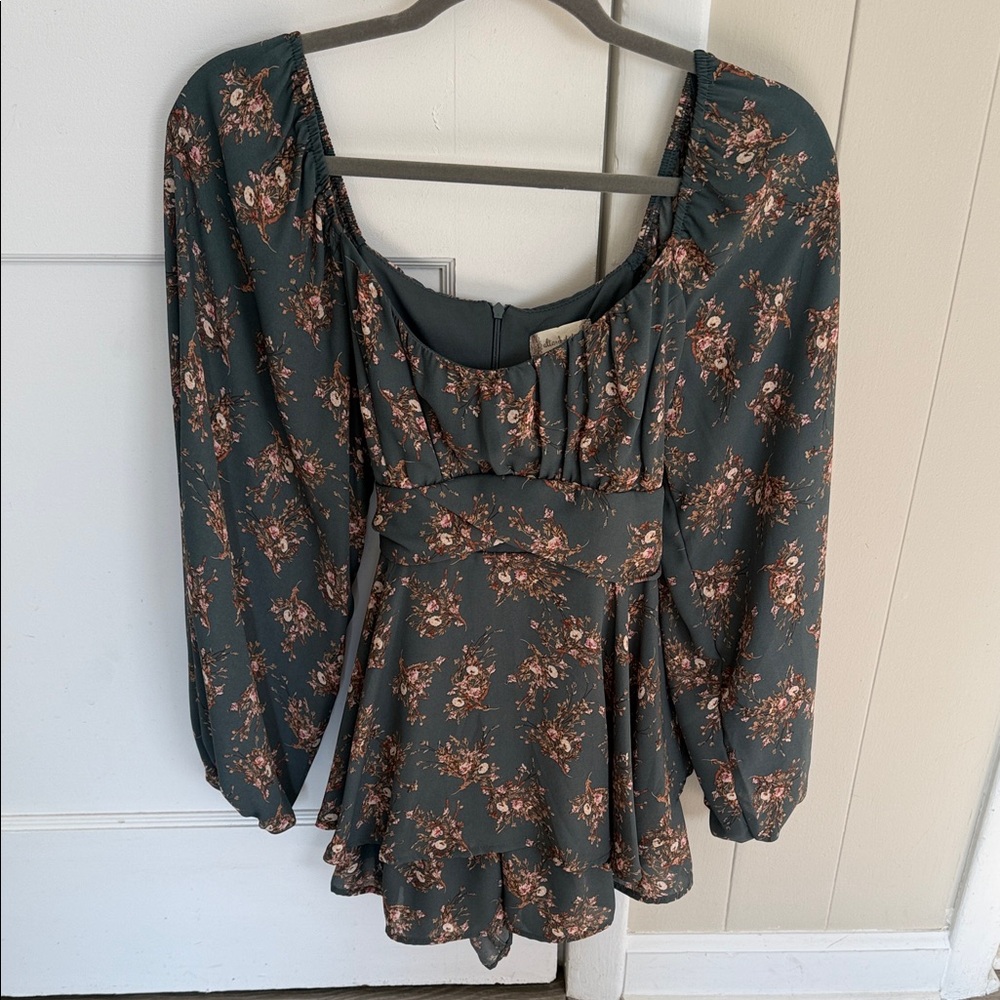 Altered State Green Floral Romper